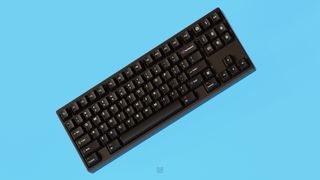 KAP White on Black keycaps on a Frog keyboard